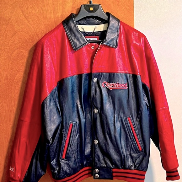 Mirage All Leather Cleveland Indians Bomber Jacket (XL) Oversized